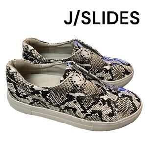 J SLIDES J/Slides Heidi Women's Slip On Leather Snake Sneakers 6.5M